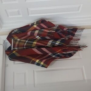 Nicole Multicolor Checkered Hooded Wrap